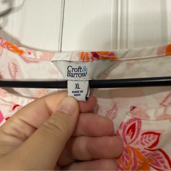 Croft & Barrow Women’s Floral Dress - Pink and Orange - Picture 3 of 6